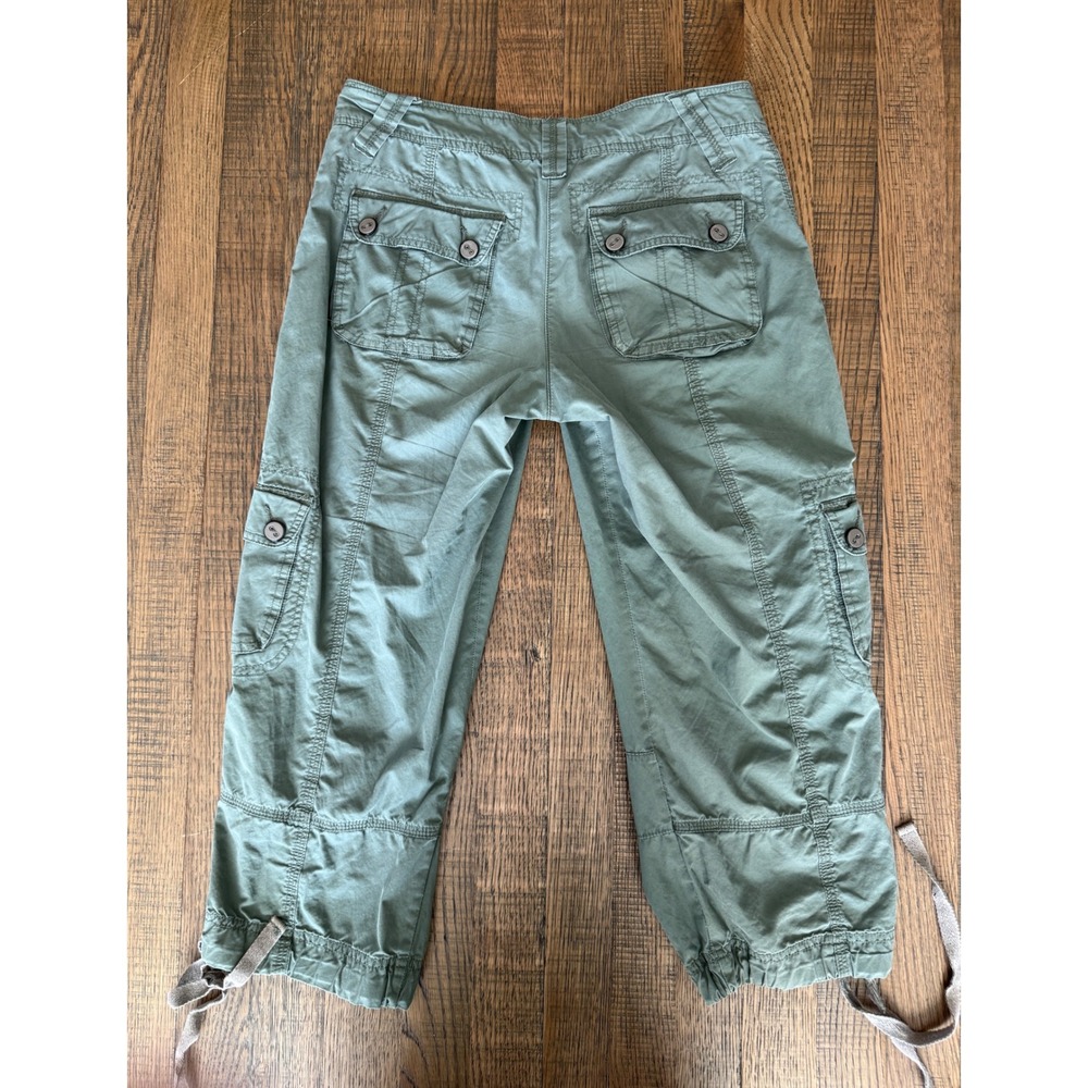 Coupe Collection Womens Olive Green Cotton Cargo Capri Pants Size 4 CLS91033 - Picture 6 of 10
